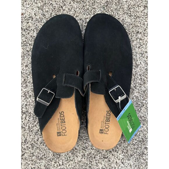 ❤️White Mountain Ladies Suede Leather Clog Sz9 - Picture 1 of 5
